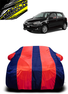 FRONCH Car Cover For Toyota Etios Liva (With Mirror Pockets)(Red, Blue)