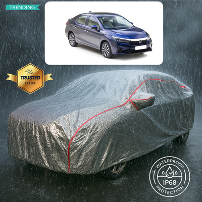 PAGORA Car Cover For Honda City i VTEC E (With Mirror Pockets)(Silver)