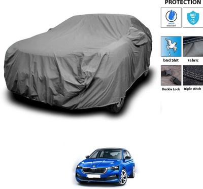 GOSHIV-car and bike accessories Car Cover For Skoda Fabia (With Mirror Pockets)(Grey)