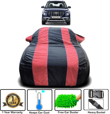 KushRoad Car Cover For Hyundai Venue (With Mirror Pockets)(Red)