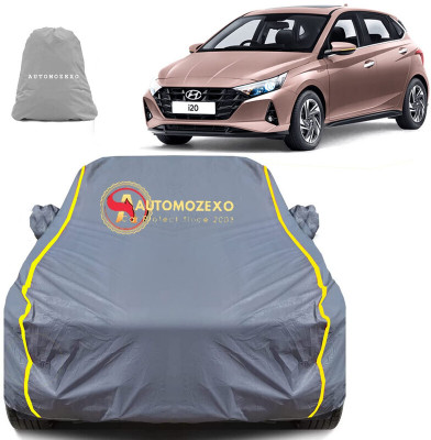 AUTOMOZEXO Car Cover For Hyundai i20 (With Mirror Pockets)(Grey)