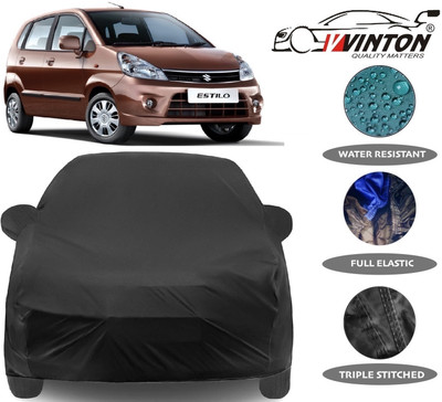 V VINTON Car Cover For Maruti Suzuki Zen Estilo (With Mirror Pockets)(Black)