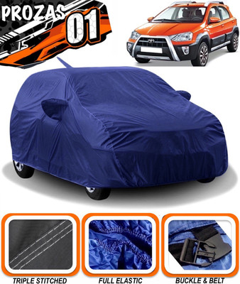 prozas Car Cover For Toyota Etios Cross (With Mirror Pockets)(Blue)
