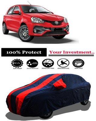 Amexride Car Cover For Toyota Etios Liva 1.2 VX Dual Tone Petrol (With Mirror Pockets)(Red)