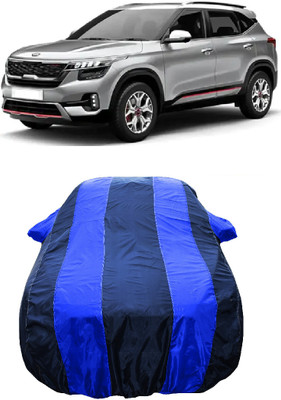 Wegather Car Cover For Kia Seltos HTK Plus AT D Diesel (With Mirror Pockets)(Blue)