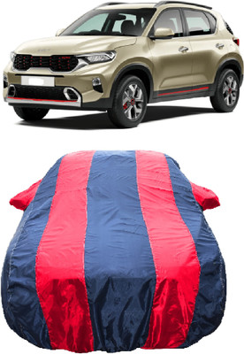 Wegather Car Cover For Kia Sonet (With Mirror Pockets)(Red)