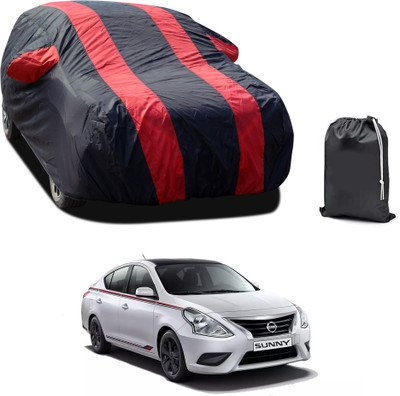 GOSHIV-car and bike accessories Car Cover For Nissan Sunny (With Mirror Pockets)(Red, For 2018, 2019, 2020, 2021, 2022, 2023 Models)