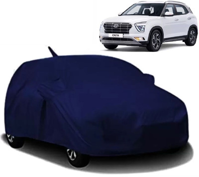 MAVENS Car Cover For Hyundai Creta (With Mirror Pockets)(Blue)