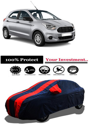 Amexride Car Cover For Ford Figo 1.2P Titanium MT (With Mirror Pockets)(Red)