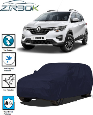 ZIRBOK Car Cover For Renault Triber (With Mirror Pockets)(Blue)