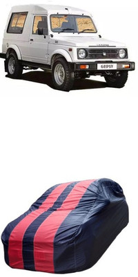 malti Car Cover For Maruti Suzuki Gypsy (Without Mirror Pockets)(Red, Blue)