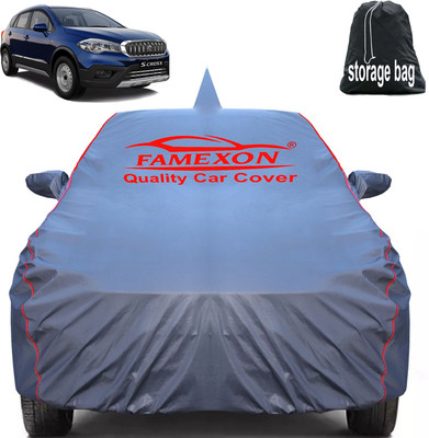 FAMEXON Car Cover For Maruti S-Cross (With Mirror Pockets)(Grey)