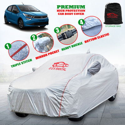 G G K RANTAL Car Cover For Tata Altroz (With Mirror Pockets)(Silver)