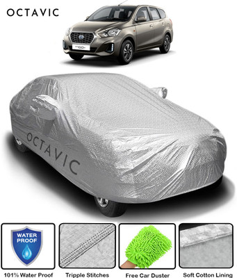 octavic Car Cover For Renault Datsun GO D Petrol (With Mirror Pockets)(Silver)