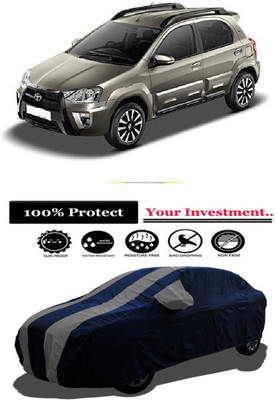 Amexride Car Cover For Toyota Etios Cross 1.2L G Petrol (With Mirror Pockets)(Grey)