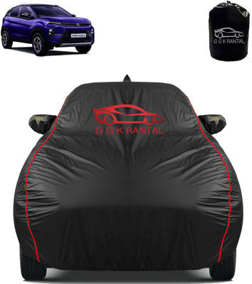 G G K RANTAL Car Cover For Tata Nexon (With Mirror Pockets)(Black)