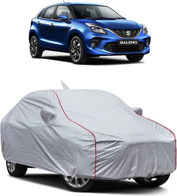 FRONCH Car Cover For Maruti Suzuki Baleno (With Mirror Pockets)(Silver)