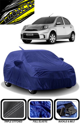 FRONCH Car Cover For Nissan Micra (With Mirror Pockets)(Blue)