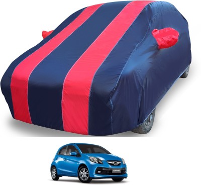 MOCKHE Car Cover For Honda Brio (With Mirror Pockets)(Red)