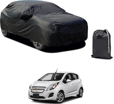 CODOKI Car Cover For Chevrolet Spark (With Mirror Pockets)(Black)