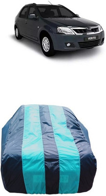 ATBROTHERS Car Cover For Mahindra Verito 1.5 D6 (Without Mirror Pockets)(White, Blue)