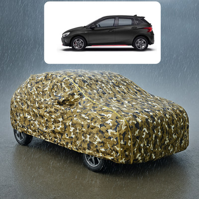 PAGORA Car Cover For Hyundai i20 Sportz (With Mirror Pockets)(Yellow, White)