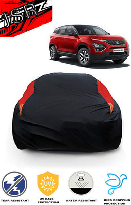J S R Car Cover For Tata Harrier XZ Plus Dark Edition Diesel (With Mirror Pockets)(Red, Black)