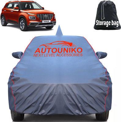 autouniko Car Cover For Hyundai Venue, Venue E 1.2 Petrol, Venue E Petrol (With Mirror Pockets)(Grey)