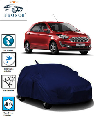 FRONCH Car Cover For Ford Figo, Figo 1.4L (With Mirror Pockets)(Blue)
