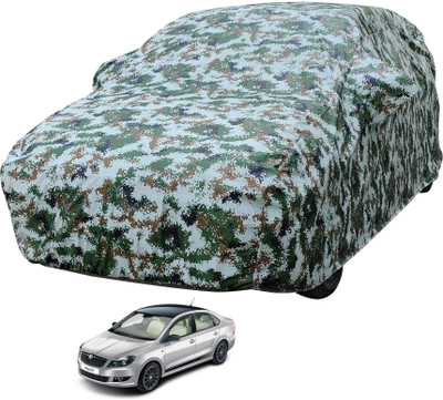 Auto Hub Car Cover For Skoda Rapid (With Mirror Pockets)(Multicolor)