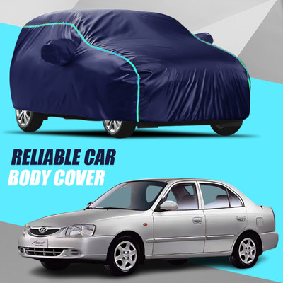 KULTEX Car Cover For Hyundai Accent (With Mirror Pockets)(Multicolor)