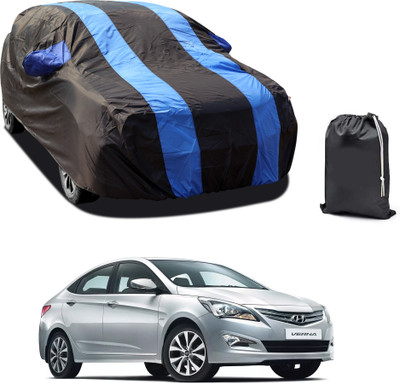 PAGORA Car Cover For Hyundai Fluidic Verna 4S (With Mirror Pockets)(Blue)