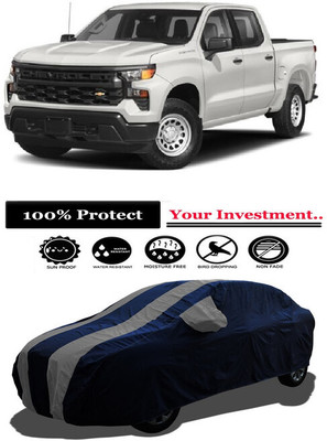 Amexride Car Cover For Chevrolet Silverado 5.3L (With Mirror Pockets)(Grey)