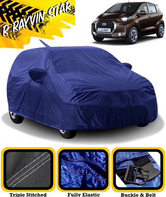R Rayvin Star Car Cover For Datsun Redi GO AMT 1.0 (With Mirror Pockets)(Blue)