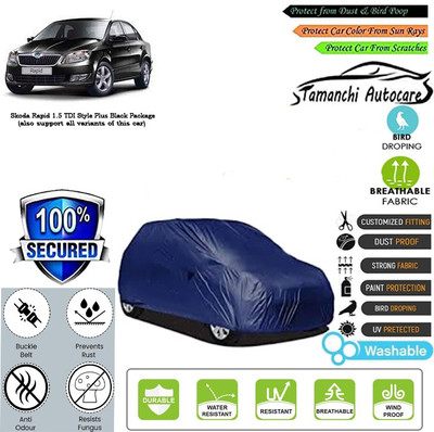 Tamanchi Autocare Car Cover For Skoda Rapid 1.5 TDI Style Plus Black Package(Blue)