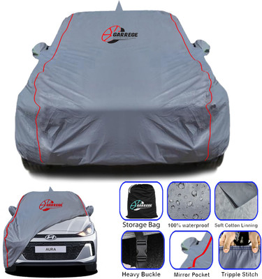 GARREGE Car Cover For Hyundai Aura, Aura S CNG, Aura E Petrol (With Mirror Pockets)(Grey, For 2020, 2021, 2022, 2023, 2024 Models)