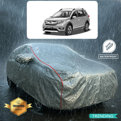 PAGORA Car Cover For Honda BRV i-DTEC VX MT (With Mirror Pockets)(Silver, Red)