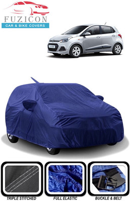 FUZICON Car Cover For Hyundai Grand i10 Asta Option (With Mirror Pockets)(Blue)