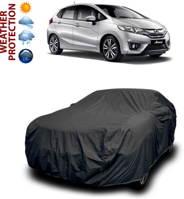 PAGORA Car Cover For Honda Jazz (With Mirror Pockets)(Black)