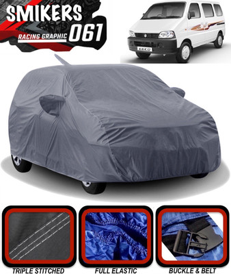 SMIKERS Car Cover For Maruti Suzuki Eeco (With Mirror Pockets)(Grey)