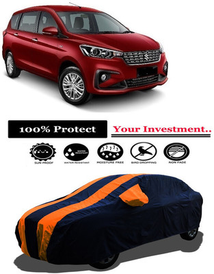 Amexride Car Cover For Maruti Suzuki Ertiga VXI AT Petrol (With Mirror Pockets)(Orange)