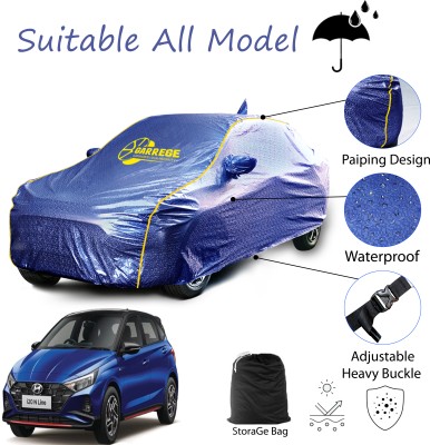 GARREGE Car Cover For Hyundai i20 Sportz (With Mirror Pockets)(Blue, For 2021, 2022, 2023, 2024 Models)