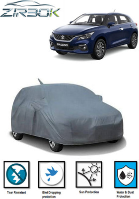ZIRBOK Car Cover For Maruti Suzuki Baleno (With Mirror Pockets)(Grey)