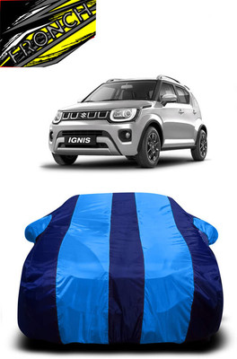 FRONCH Car Cover For Maruti Suzuki Ignis 1.2 AMT Zeta Petrol (With Mirror Pockets)(Blue)