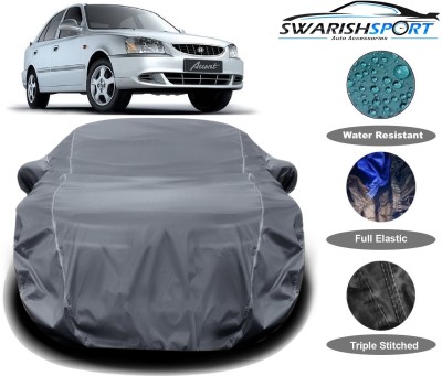 Swarish Car Cover For Hyundai Accent (With Mirror Pockets)(Grey)