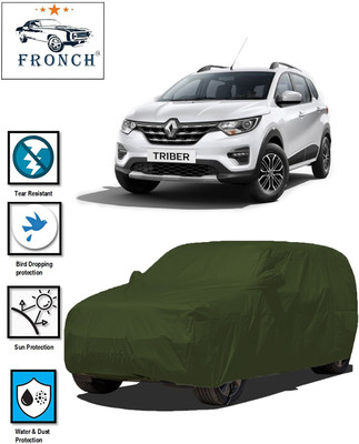 FRONCH Car Cover For Renault Triber (With Mirror Pockets)(Green)