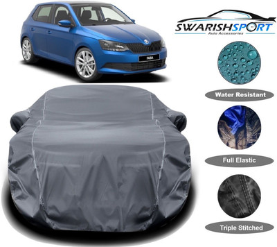 Swarish Car Cover For Skoda Fabia (With Mirror Pockets)(Grey)