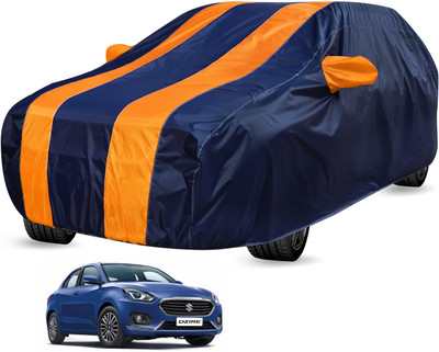 Auto Hub Car Cover For Maruti Suzuki Swift Dzire (Without Mirror Pockets)(Black, Orange)