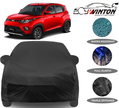 V VINTON Car Cover For Mahindra KUV100 (With Mirror Pockets)(Black)