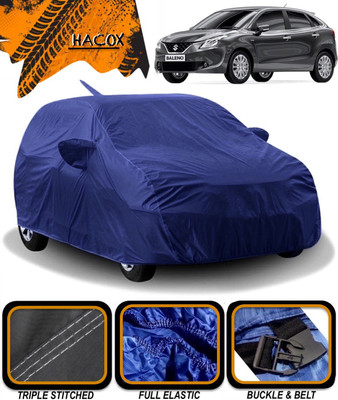 HACOX Car Cover For Maruti Suzuki Baleno (With Mirror Pockets)(Blue)